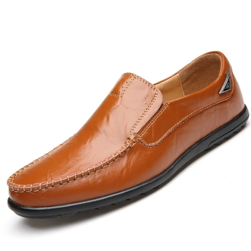 ZHENGOU new fall British business bean shoes real leather lazy man soft sole breathable men's casual shoe trend 2018 | Обувь