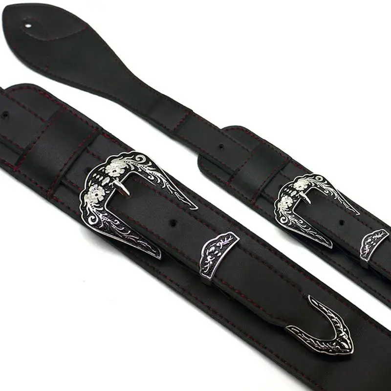 P & металлический ремешок для электрогитары в стиле рок из натуральной воловьей