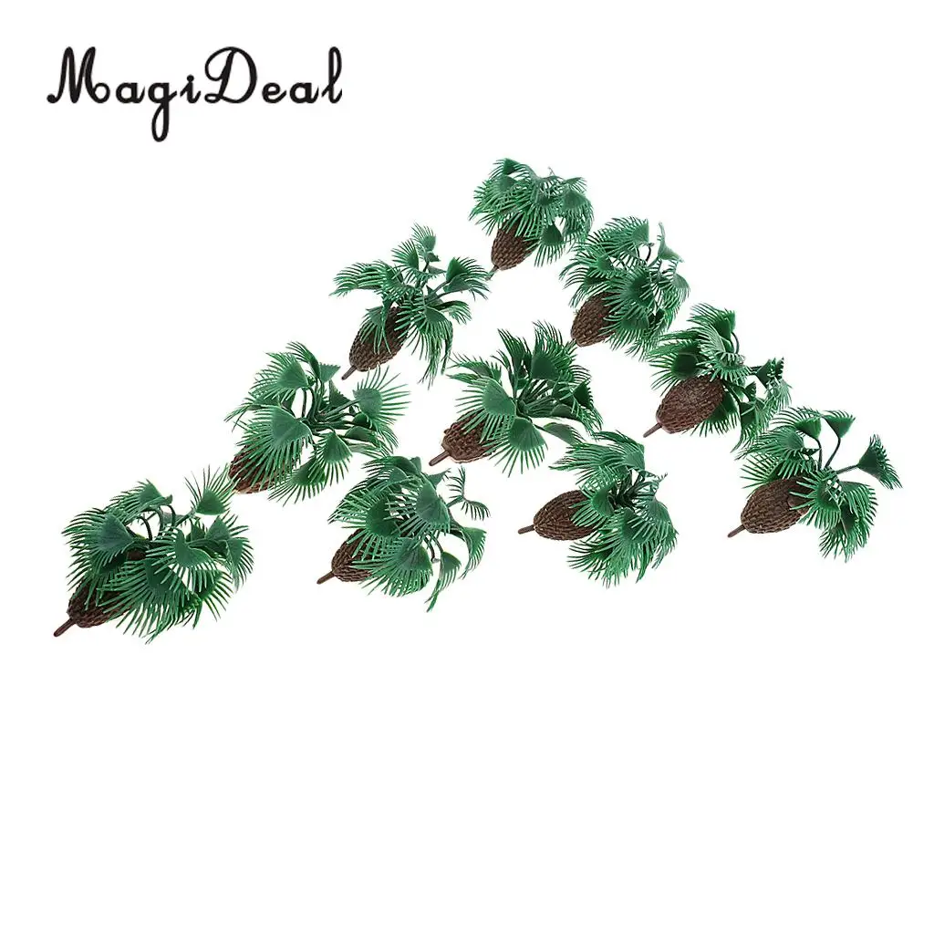 MagiDeal 10 шт. пластик 1/100 масштаб пальмовое дерево модель железнодорожной железной