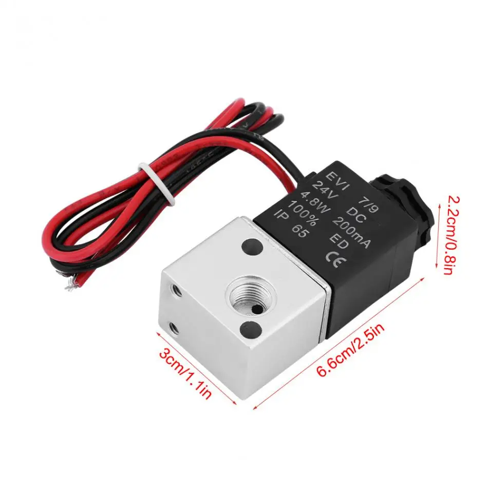 Новый 3V1 06 AC/DC 12V/24V 3 Way 2 Позиция 1/8 &quotBSP нормально закрытый пневматический