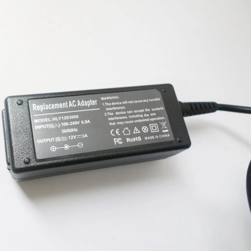 Новое зарядное устройство 12 В 3 А 36 Вт с вилкой для ASUS Eee PC 1000HE 1000HG 1000HT 1000HV 1000XP 1000HA