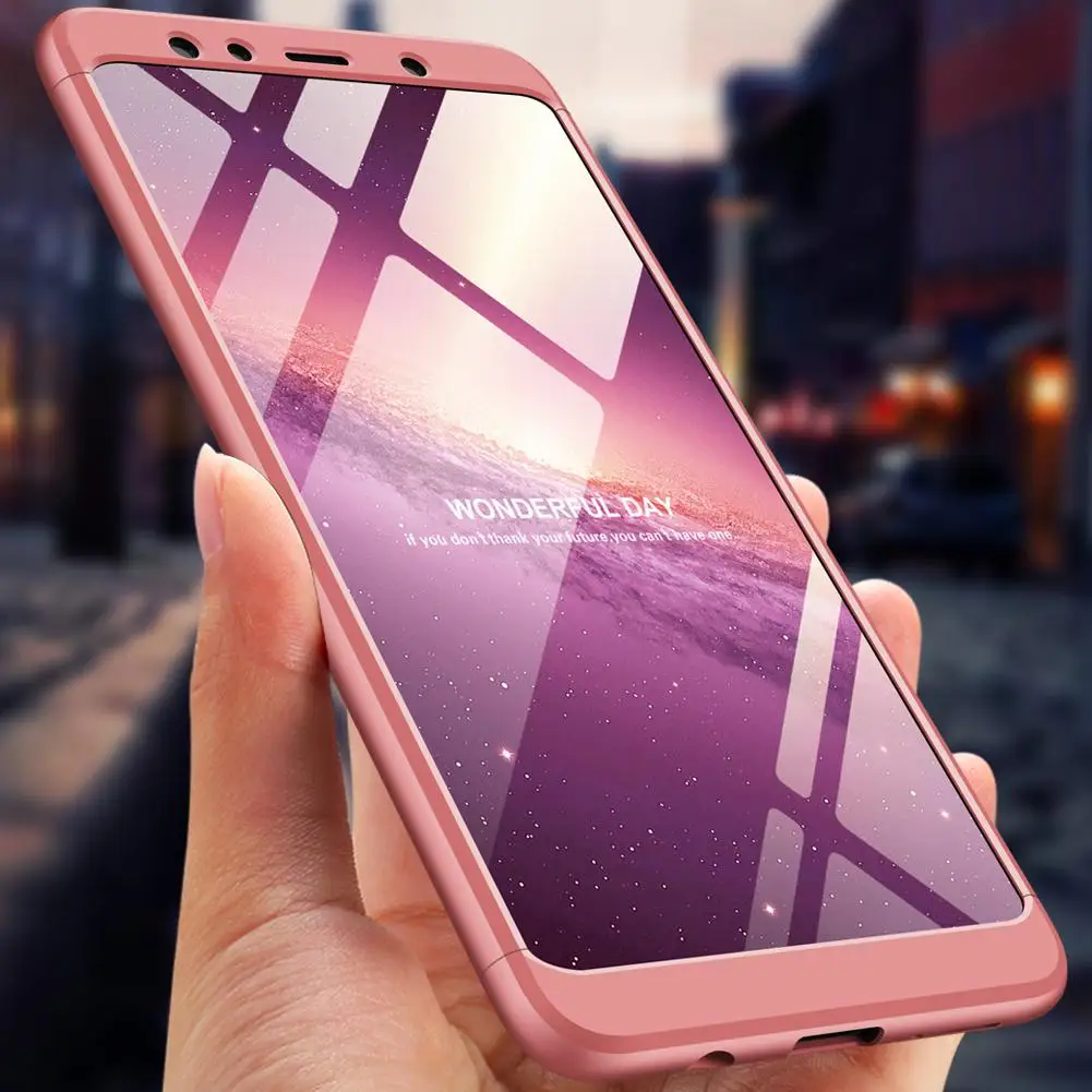 Противоскользящий ударопрочный чехол r29 для Samsung A7 2018 3 в 1 360 градусов|Бамперы| |