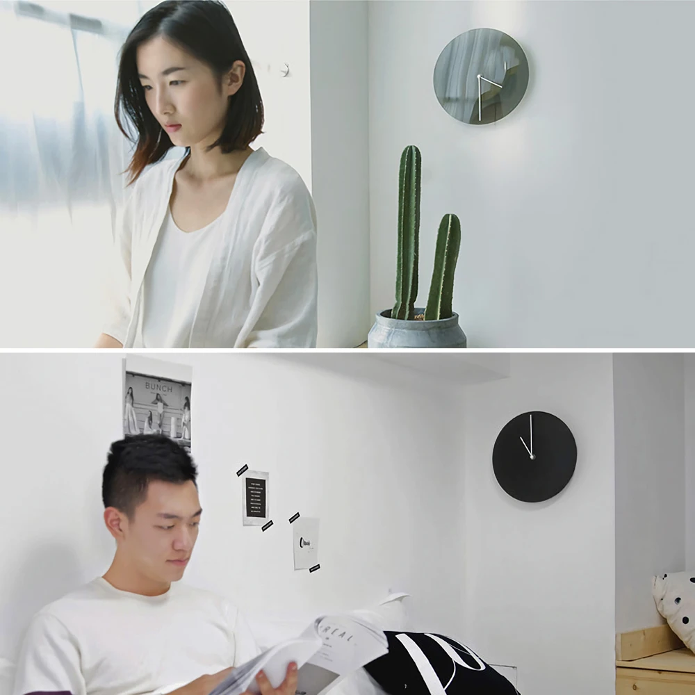 Allocacoc 30 см Сумерки бесшумные металлические настенные часы Тихая развертка