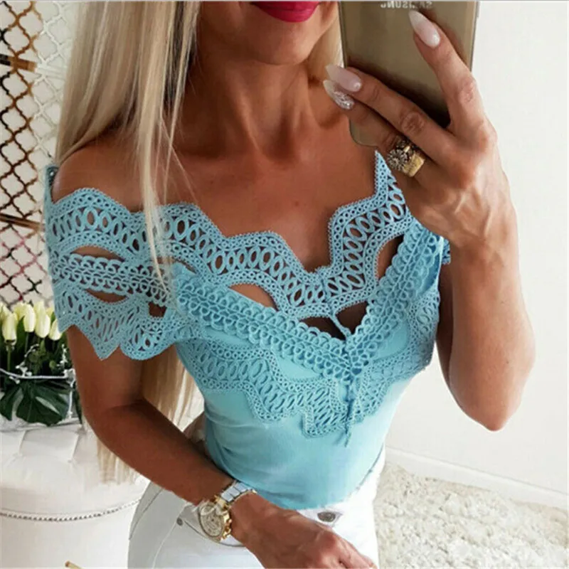 Женская кружевная блузка Boho свободная из шифона с цветочным принтом 2019|Блузки| |