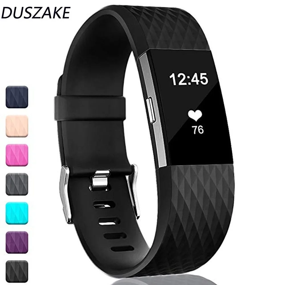 Ремешок силиконовый DUSZAKE для Fitbit Charge 2 3d-браслет смарт-часов | Электроника