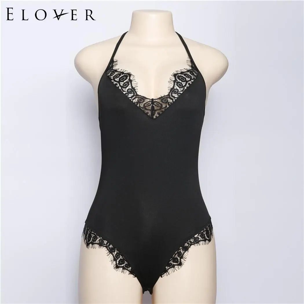 Elover Babydoll Bodysuit Sexy Lingerie Lace Chemise Porno Underwear Dress Transparent Haltter Erotic Costumes | Тематическая одежда