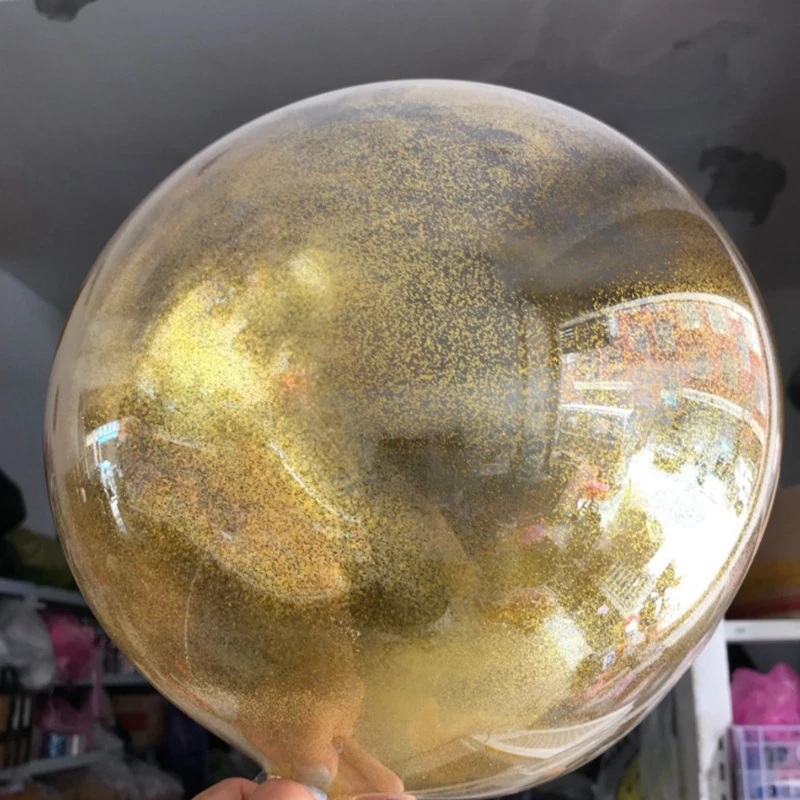 Прозрачные блестящие круглые воздушные шары для свадебного украшения