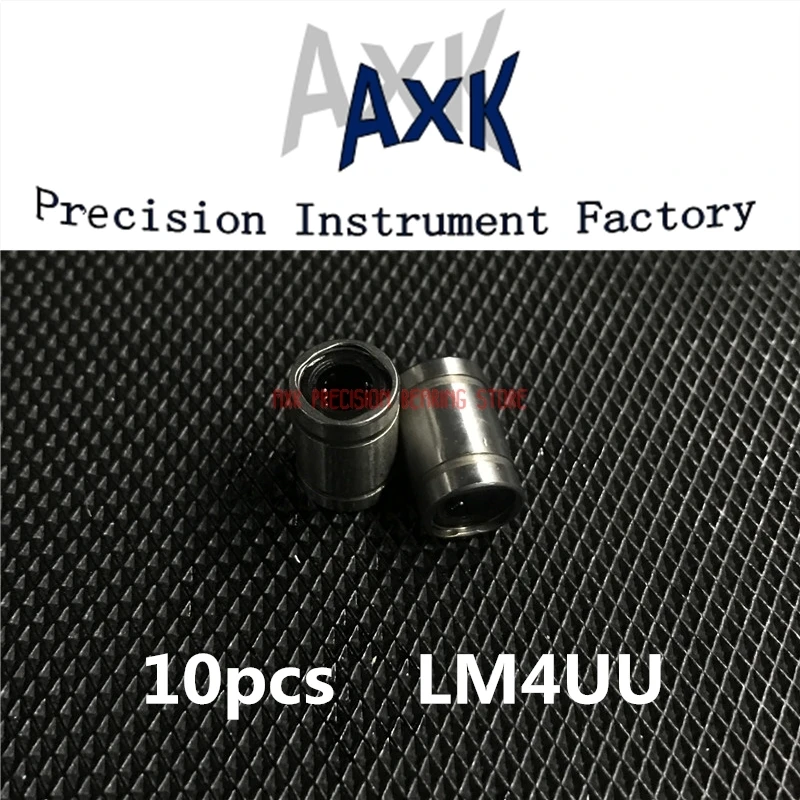 AXK Linear Rail Cnc Router Parts 10pcs/lot Lm4uu 4mm* 8mm*12mm 4mm Linear Ball Bearing Bush Bushing For Round Shaft Cnc Parts