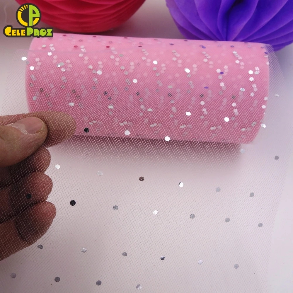 Блестящий Фототюль диаметром 15 см 25 ярдов|tulle roll 15cm|tulle rollsbirthday decoration |