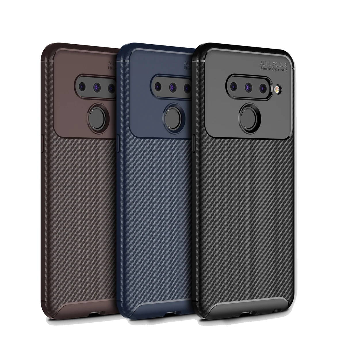 Fundas for LG V50 ThinQ 5G Dual Layer Hybrid Matte Armor Case Slim Thin Shockproof Soft TPU Rubber Carbon Fiber Back Capa Cover |