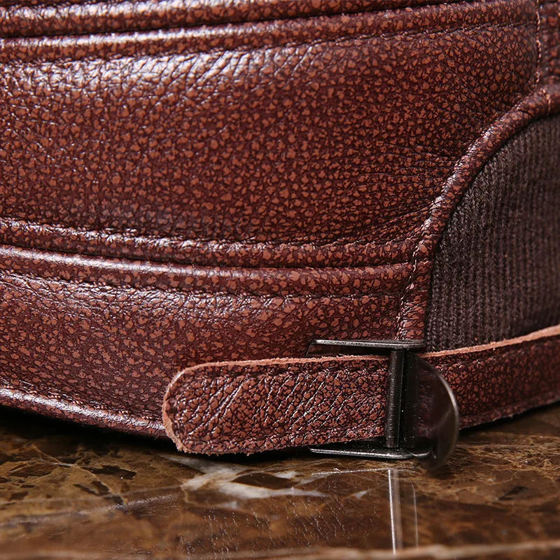 Действительно кожаная шляпа сезон человек на открытом воздухе плоская крыша