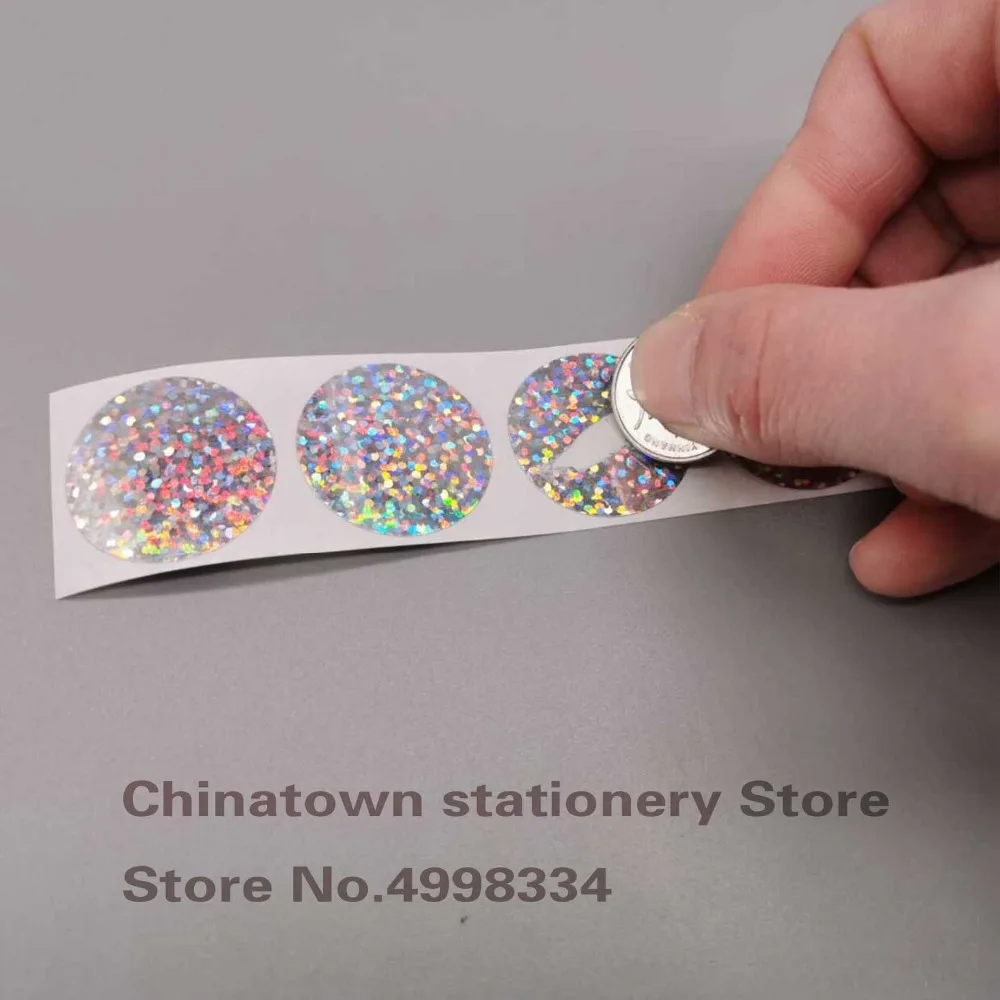 

500pcs Pack Scratch-Off Stickers - 1-Inch Round laser Peel and Stick Adhesive Scratch Off Labels,For Tickets Promotional Games
