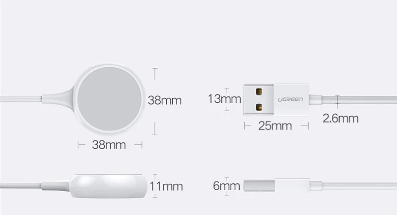 Charger for Apple Watch Wireless Magnetic Charging USB Cable 1M Adapter Series 4 3 2 1Cable | Мобильные телефоны и
