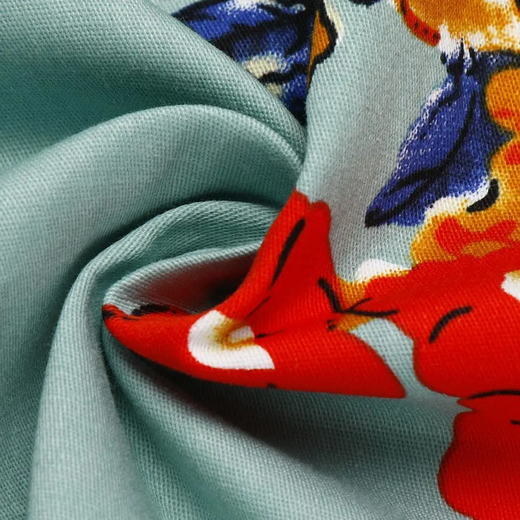 AL'OFA Для женщин коктейльное платье с коротким рукавом Цветочный Принт Fit and Flare