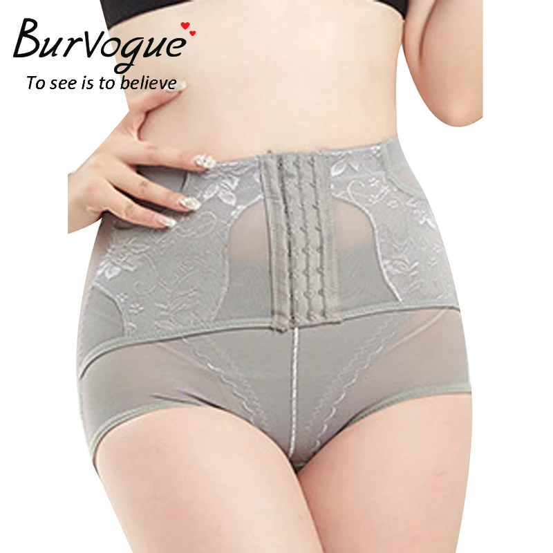 Burvogue Высокая талия кружево средства ухода за кожей Shaper трусики для женщин нижнее