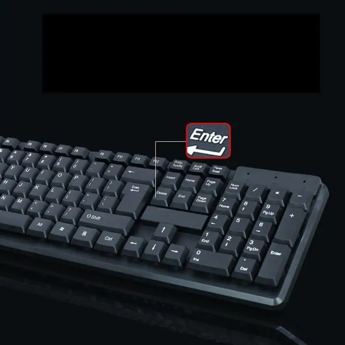 Проводная клавиатура мышь Combos USB Настольный Ноутбук Офисная Клавиатура черная