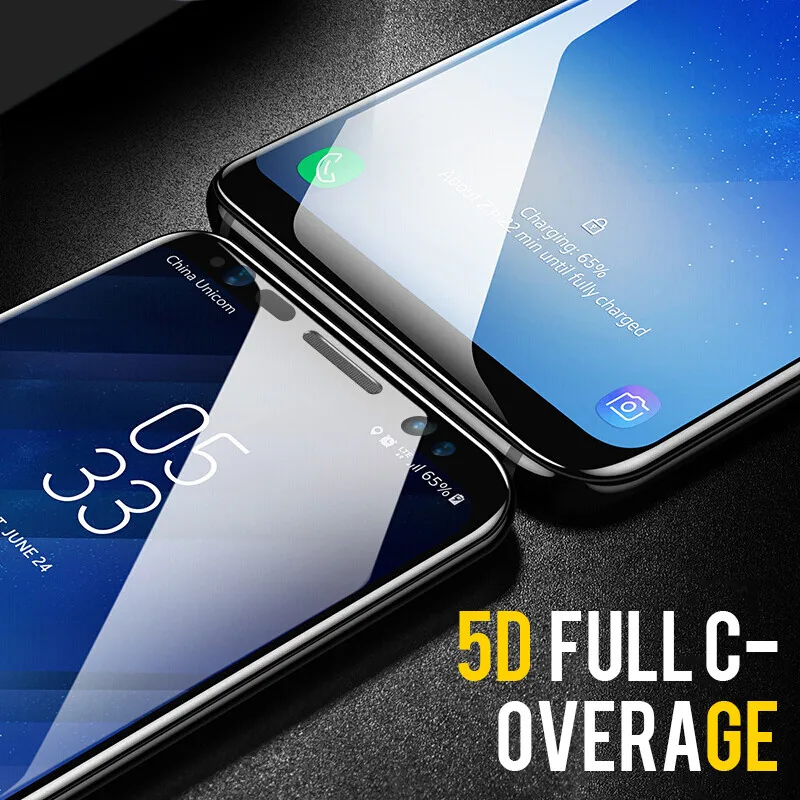 5D чехол для samsung S8 S9 Plus Note 8 9 Стекло на Galaxy A3 A5 A6 A7 A8 плюс глас J3 J4 J5 J6 J7 2017 J8 2018