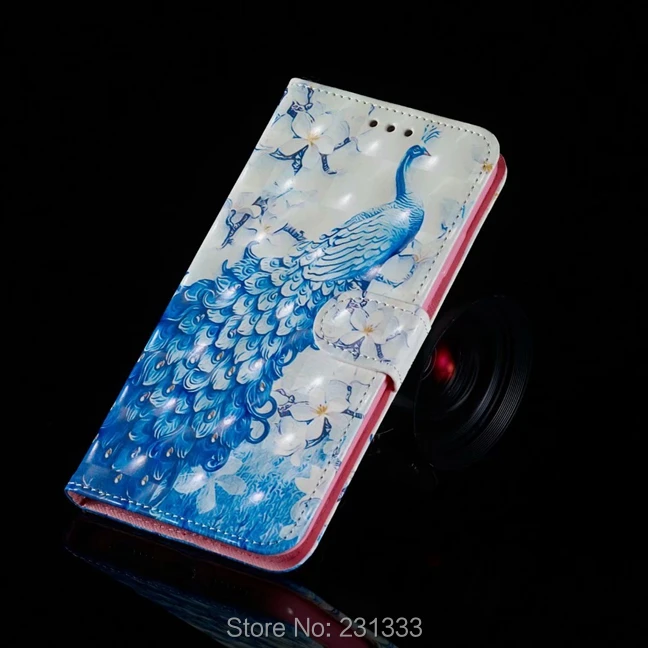 1 шт. кожаный чехол кошелек с объемными рисунками цветов для Huawei Y6 2017 Y5 2018 MATE 10 20 P8