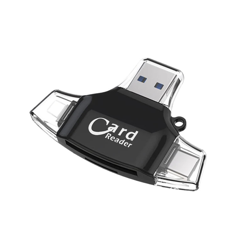 4In1 Пластик Тип C/Micro Usb/Usb устройство для чтения карт SD TF Usb Ipad Iphone X 7 8 плюс 5 6 S памяти