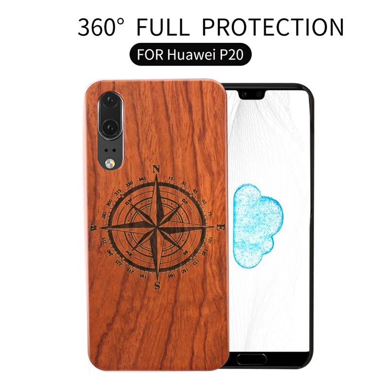 Huawei P20 Pro Wood Case Natural Back Cover Hard for P20Pro Lite Real Wooden Phone Cases | Мобильные телефоны и