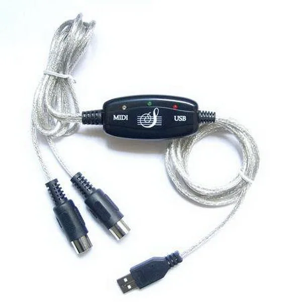 100 шт. 2 м/6 футов музыкальная клавиатура для ПК USB MIDI кабель Интерфейс адаптер
