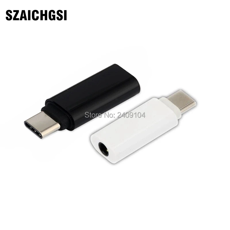Оптовая продажа 100 шт./лот Тип C USB до 3 5 мм аудиоадаптер для внешнего микрофона