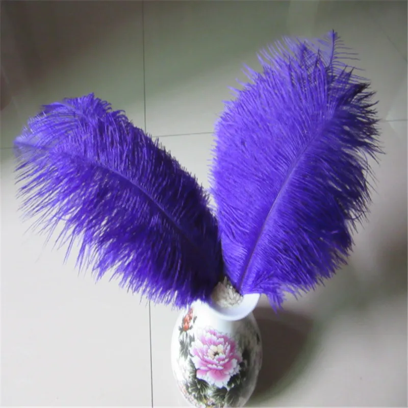 Wholesale 10 Pcs/Lot Natural Ostrich Feathers For Crafts 15-75CM Carnival Costumes Party Home Wedding Decorations Purple Plumes | Дом и сад