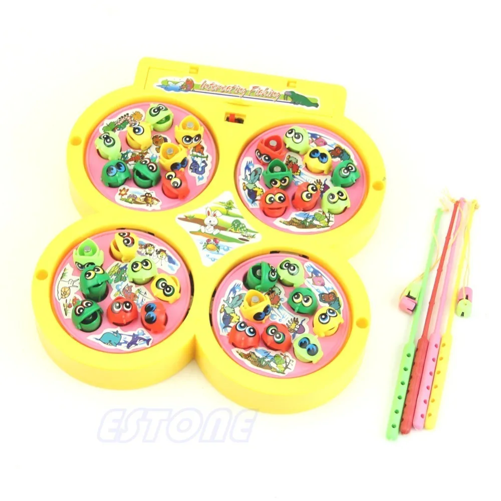 Go Fishing Game Electric Rotating Magnetic Magnet Fish Toy Kid Educational Battery Operated Multicolor Plastic Hot | Игрушки и хобби