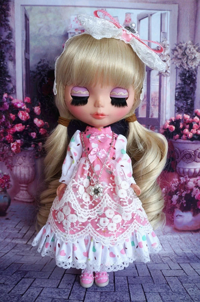 [Wamami] 1 шт. 92 # платье ручной работы в виде РОЗОВОГО СЕРДЦА для куклы Pullip | Игрушки и