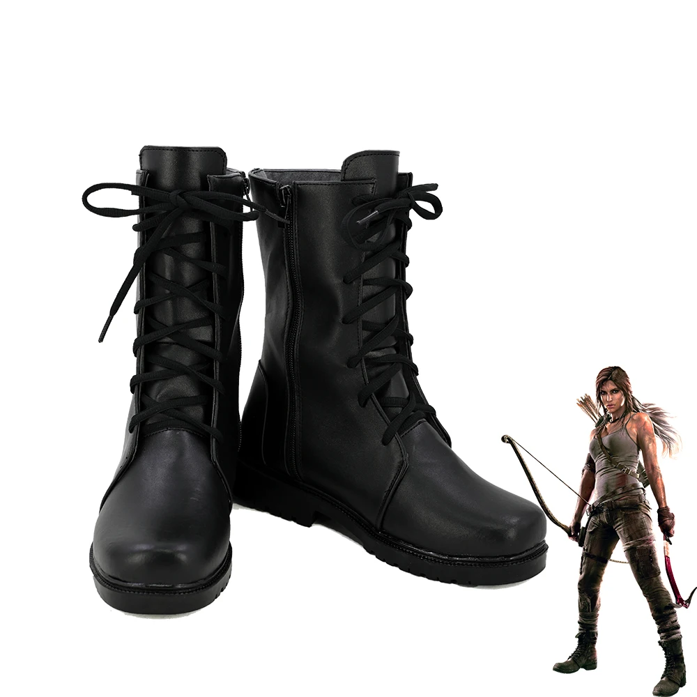 Женские ботинки для косплея Tomb Raider Lara Croft обувь на заказ Туфли 