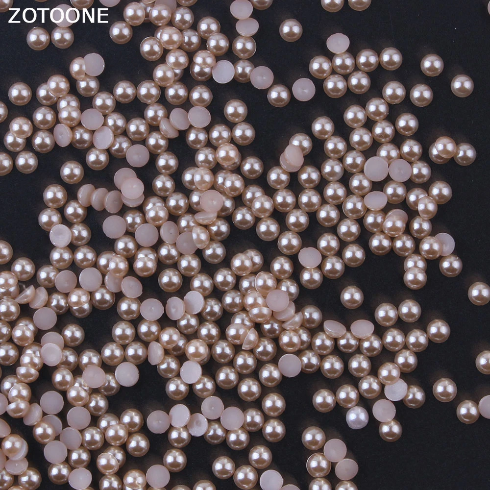 ZOTOONE 1000 шт./лот полукруглые бусины кофейного жемчуга для рукоделия украшения