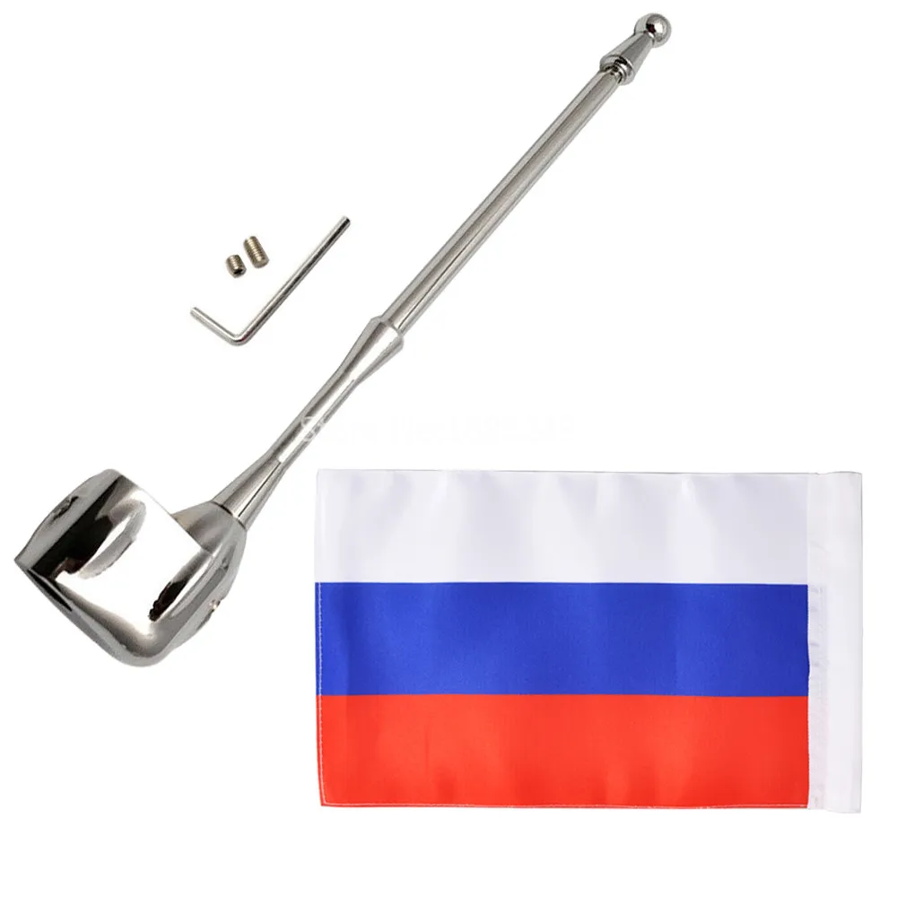 Мотоциклетная стойка для багажа антенна вертикальный священный Русский Флаг Honda