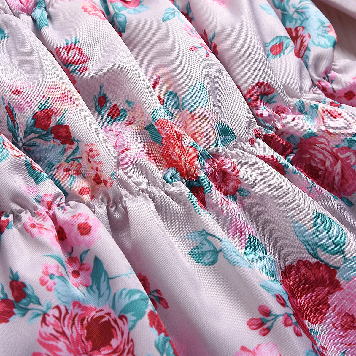 Cute Toddler Baby kids Girl Clothing Dress Floral Off Shoulder Long Sleeve Swing Sunsuit Summer Clothes Girls 3M-4T | Детская одежда и