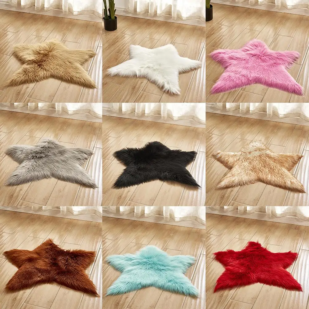 Плюшевый ковер в форме звезды диван гостиной подушка для кресла Декор|Коврик| |