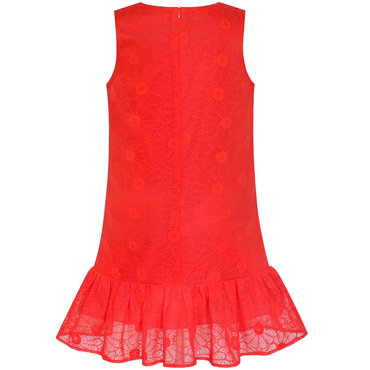Sunny Fashion платья для девочек платье Цветок Девушка Платье Онлайн красный Кружево