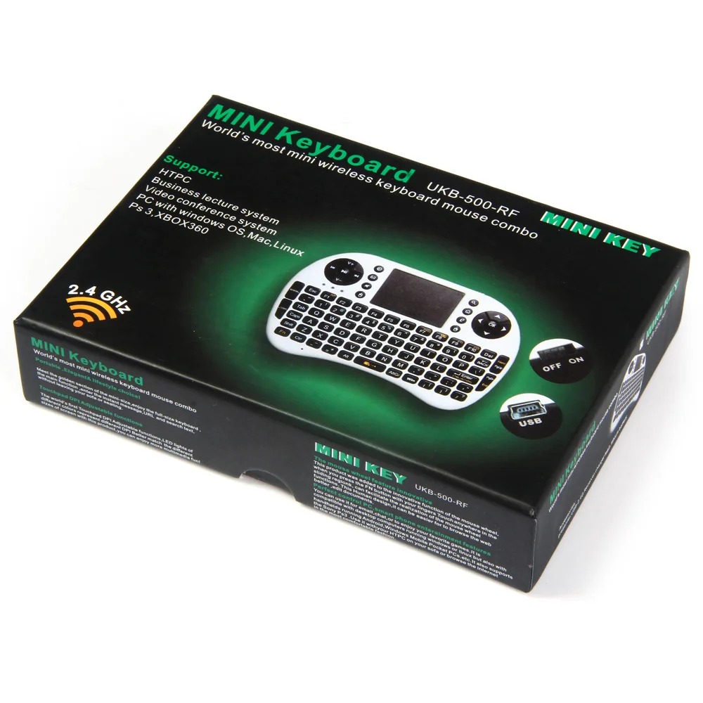 UKB 2 4 RF 500 ГГц 92 клавиши мини беспроводная QWERTY клавиатура мыши Сенсорная панель