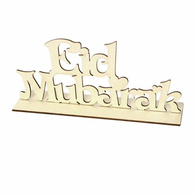 Eid Mubarak орнамент мусульманский для домашней вечеринки стол DIY деревянная отделка |