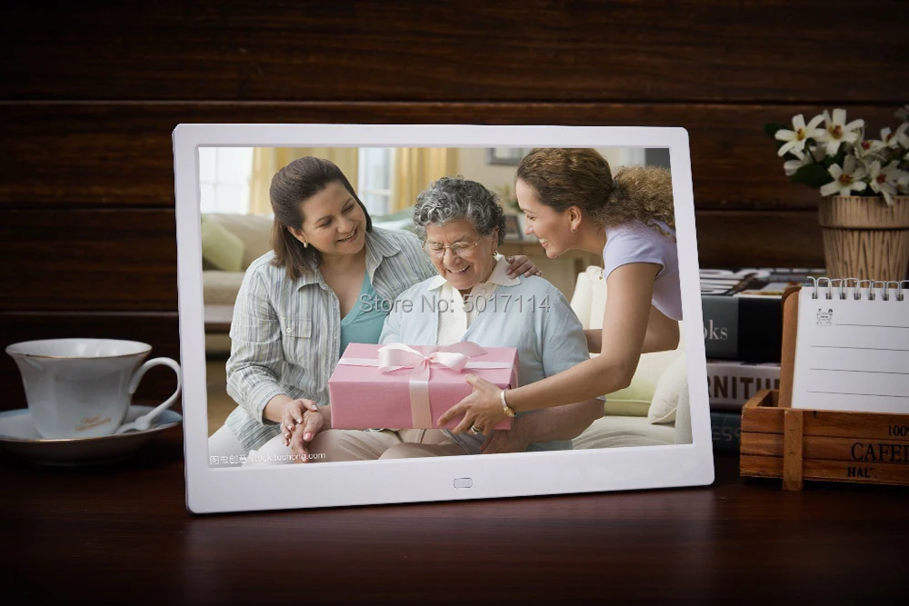 15 дюймов светодиодный HD 1280*800 полнофункциональная цифровая фоторамка