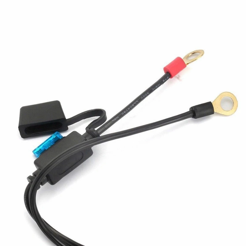 Motorcycle Cable Electric Car Charging Line Solar Cell Round Terminal SAE with 10A Fuse |
