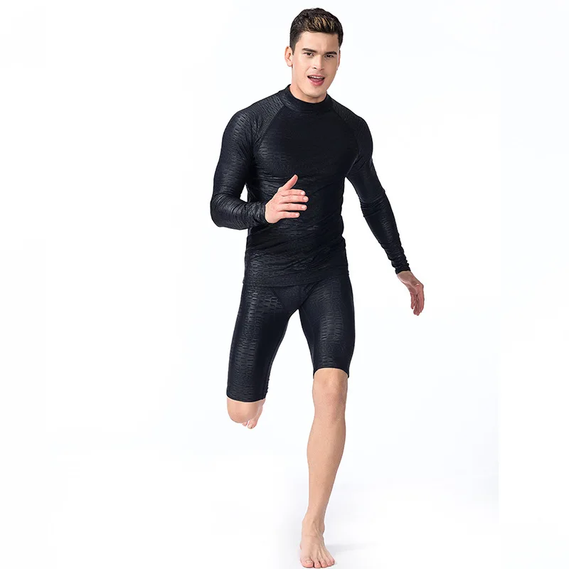 

2019 Professional Swimwear Plus 3XL Men Shark Skin Jammer Swimsuit Waterproof DIVE SKIN Comfortable Swimming Clothes New Arrival