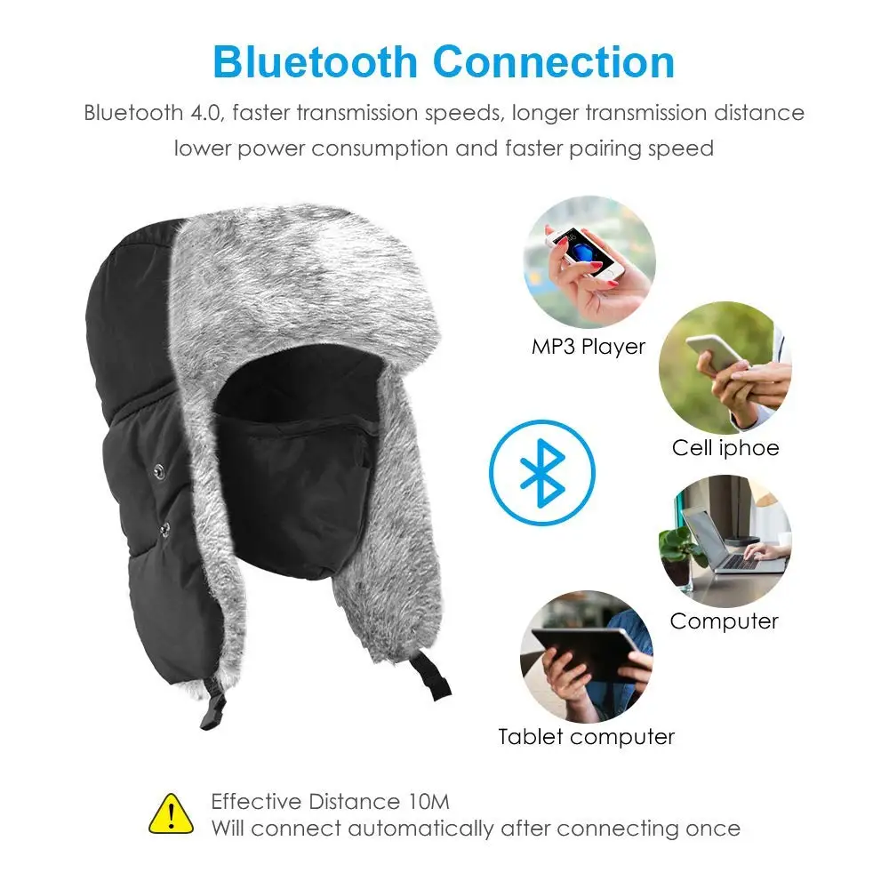 Highever Warm Riding Hat Beanie Wireless Bluetooth Smart Cap Headset Headphone Speaker Mic Bicycle Cycling | Электроника