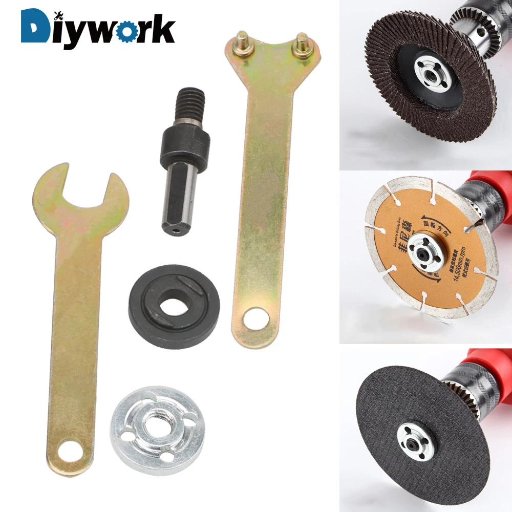 DIYWORK 1 комплект 10 мм, электрическая дрель конверсия угловой шлифовальный станок шатун для резки диск полировки колеса
