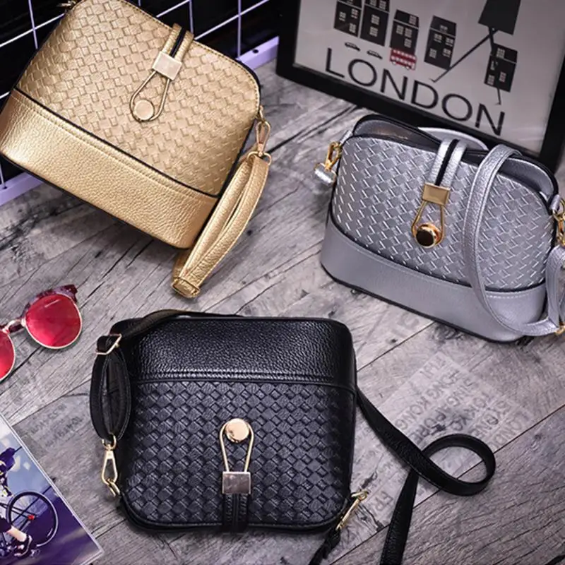 Новые модные плетеные сумки через плечо для женщин сумка из ПУ кожи дамская