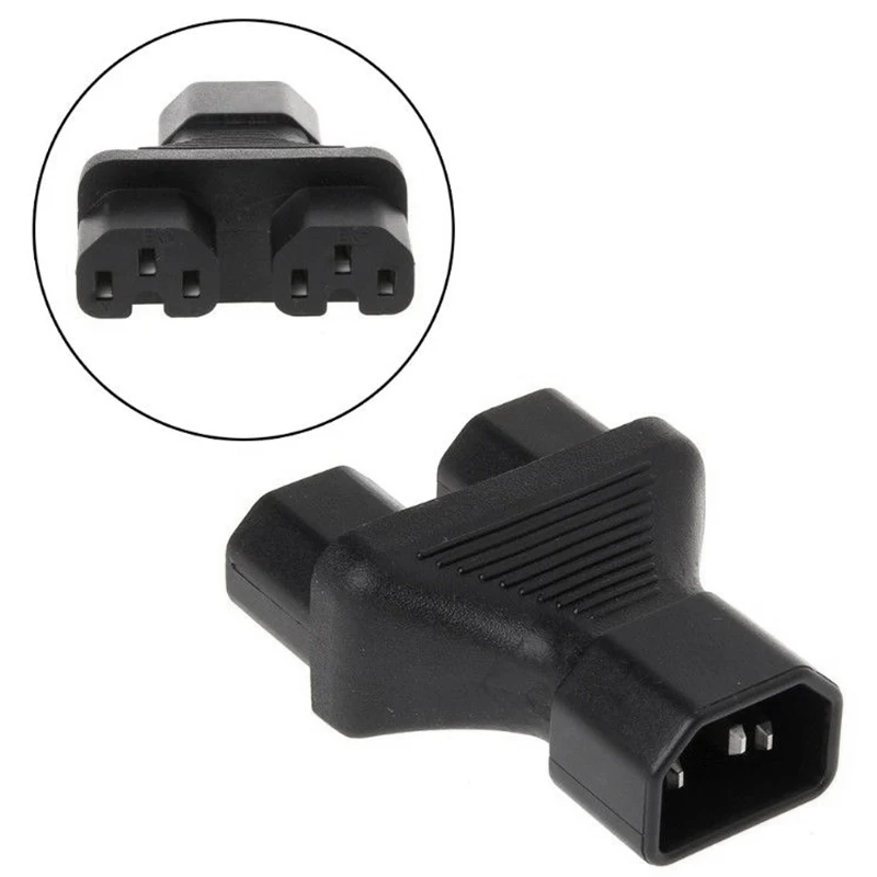 IEC 320 C14 3 контактный разъем для 2X C15 Pin гнездовой преобразователь Y сплиттер