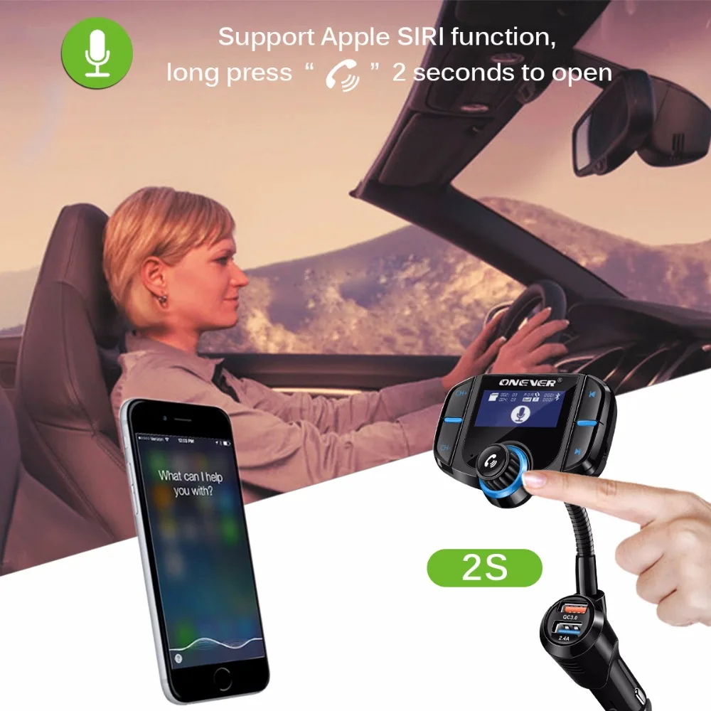 Автомобильная электроника FM передатчик Bluetooth автомобильный комплект Hands Free 2