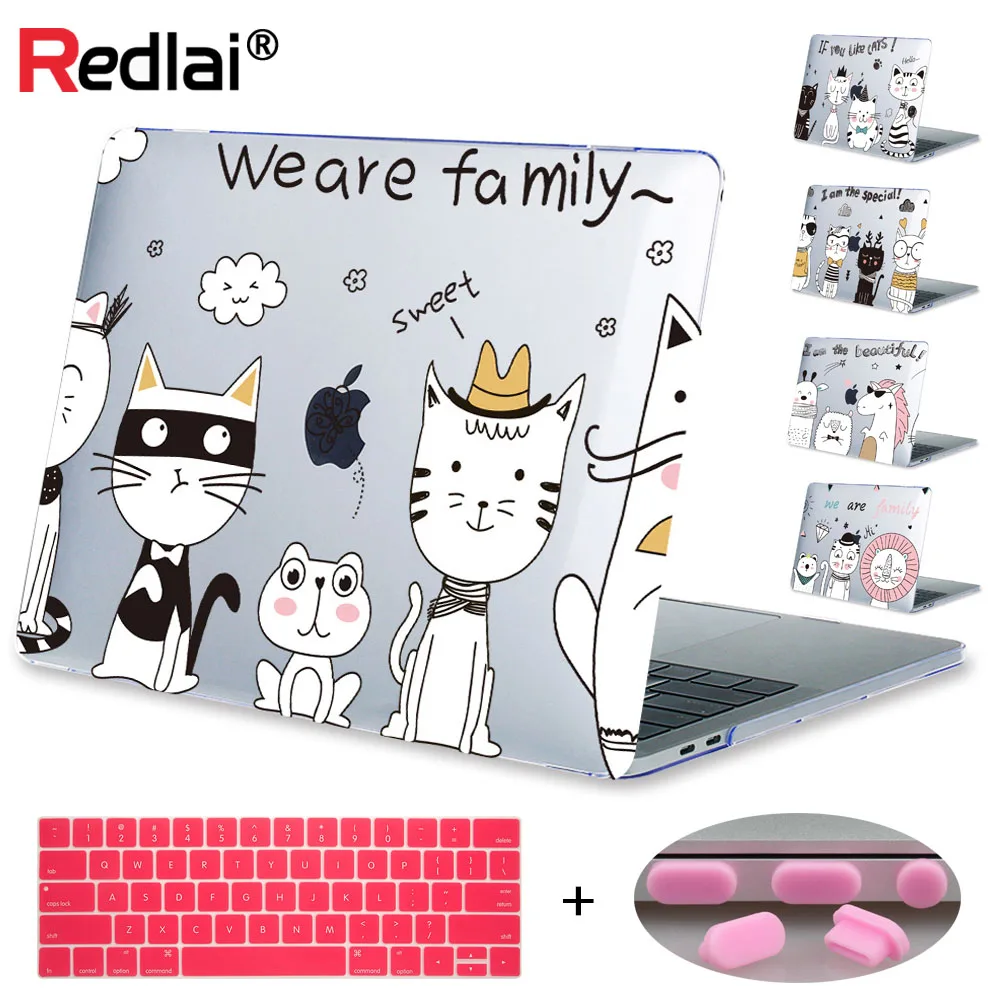 Чехол для Macbook Air Pro retina 12 13 15 дюймов Сенсорная панель 2018 A1989 A1990 A2159 милый кот