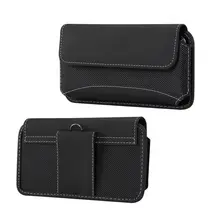 DFVmobile - Belt Case Cover Horizontal New Design Leather & Nylon for QMOBILE X700 PRO LITE