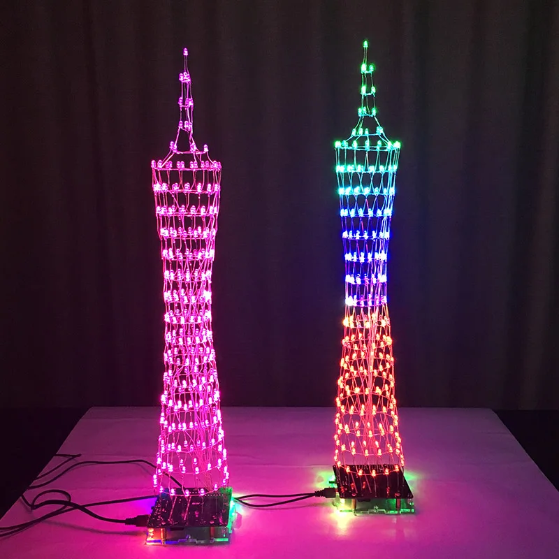 LEORY светильник LED Light Cube Kit 16*16 Music Spectrum DIY Электронный комплект с пультом