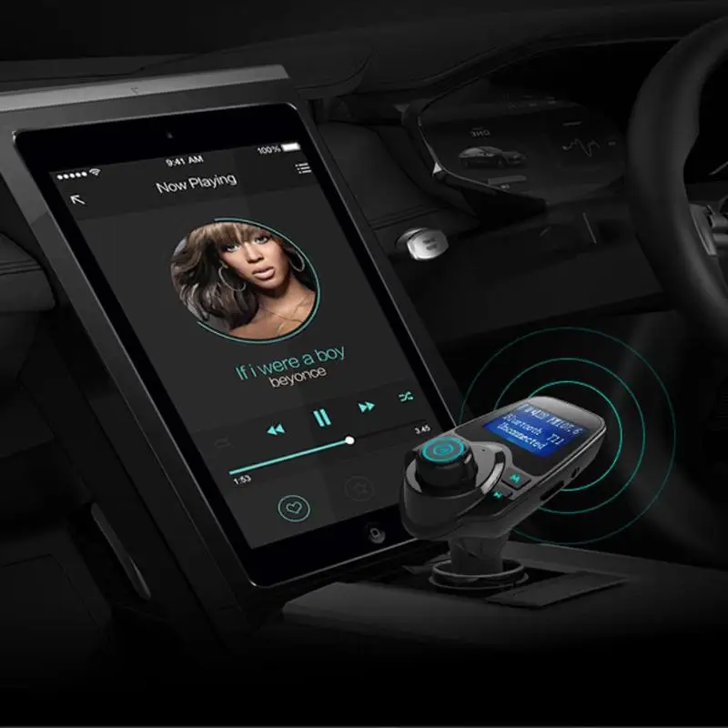 Многофункциональный 4 в 1 Bluetooth fm-передатчик с USB mp3-плеером флеш-накопители TF радио