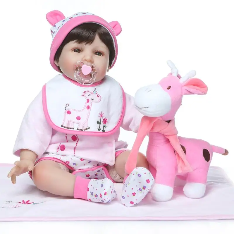 

Doll 22'' Handmade Baby Lifelike Dolls+Clothes lovely Babies Newborn Vinyl Silicone Reborn Girl Gift Toddler